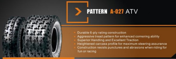 Покрышка ATV 8" 19 х 7.00 - 8 (A-027) без камеры, передние SUN.F