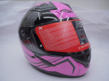 Шлем интеграл женский NITRO N2400 ROGUE (Black/Pink), размер XL