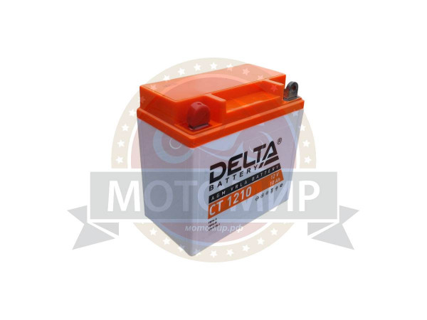 Аккумулятор 12В 10 А/ч, кислотный AGM (DELTA СT 1210) (137x77x135) прямая полярность