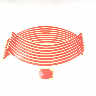 Наклейки на обод колеса светоотражающие 16-18 красный