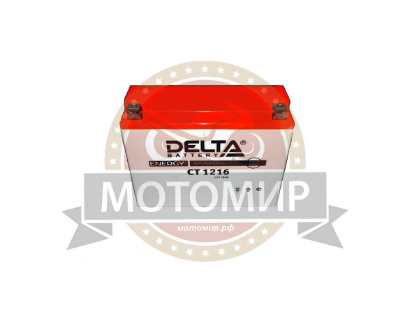 Аккумулятор 12В 16 А/ч,кислотный AGM (Delta CT 1216) (205x70x162) обратная полярность