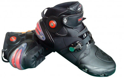 Ботинки мото облегченные, низкие, черные, размер 42-45 (A09003)