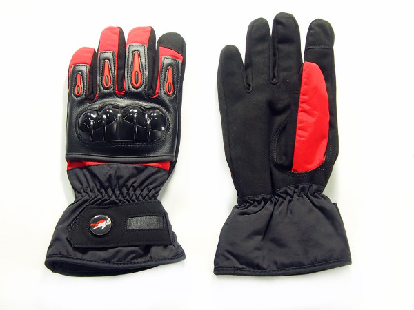 Перчатки Pro-biker MTV-08 текстиль с защитой красные