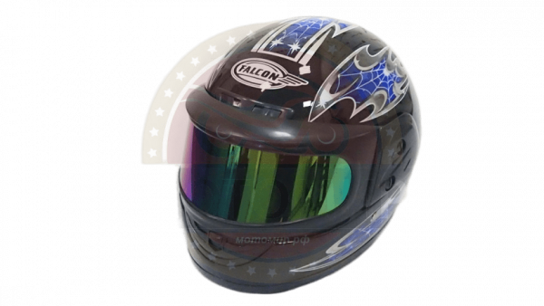 Шлем интеграл FALCON XZF01, размер M (61-62) (тонированный визор) decal red black 1 black grey blue