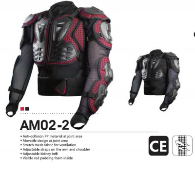 Защита тела мото SCOYCO AM02-2 - "черепаха", черная, размер M