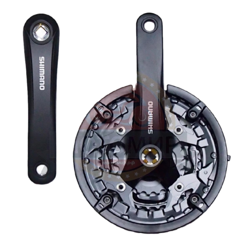 Шатуны для велосипеда Shimano 44-32-22Tх165мм (FC-T3010) под квадрат, черный, (3*9 скоростей)