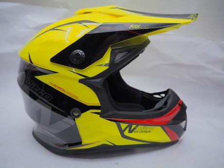 Шлем кроссовый NITRO MX620 PODIUM (Safety Yellow/Black/Red), размер L