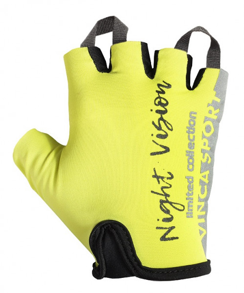 Перчатки велосипедные детские, Night Vision kids, гелевые вставки,цвет неоновый, размер 5XS