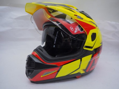 Шлем туринг NITRO MX670 PODIUM ADVENTURE DVS (Black/Yellow/Rad), размер S
