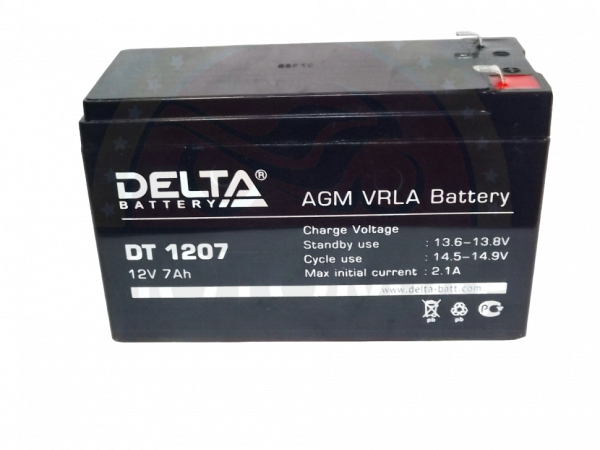 Аккумулятор 6В 7 А/ч, кислотный AGM ( Delta DTM 607) для электро машинок (151*34*100)