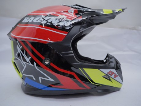 Шлем кроссовый YM-915 "YAMAPA", BLACK + ATV, размер M