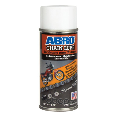 Смазка цепи Abro CL-100 мото-вело универсальная для всех видов цепей и тросиков(НАБОР)