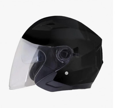 Шлем открытый SHIRO SH-451, SOLID, цвет BLACK, размер XXL