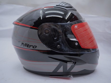 Шлем интеграл NITRO N2300 AXIOM DVS (Black/Gun/Red), размер XL