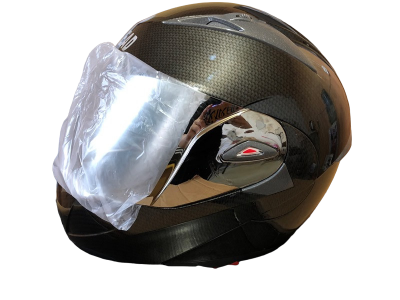 Шлем модуляр (поднимается подбородок) "Safelead" LX-118 NEW карбон (Y03), белый размер XL