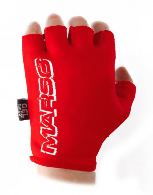 Перчатки велосипедные мужские Marso, красные с белым, размер M