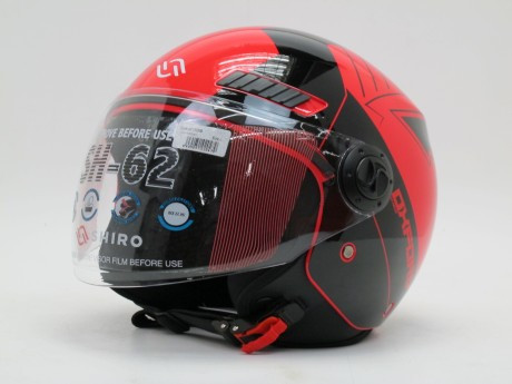 Шлем открытый SHIRO SH-62 OXFORD EVO, цвет RED, размер L