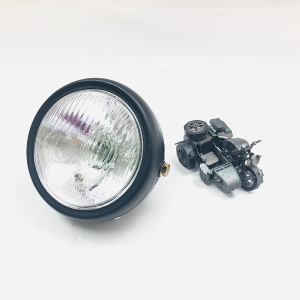 Фара Альфа Flash круглая черная