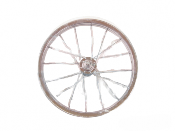 Обод велосипедный 14" передний железный в сборе с тормозной втулкой