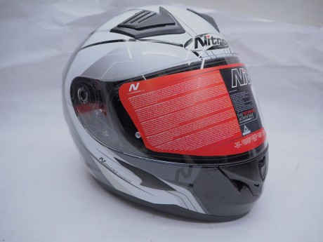 Шлем интеграл NITRO N2400 PIONEER (Black/Gun/White/Silver), размер L
