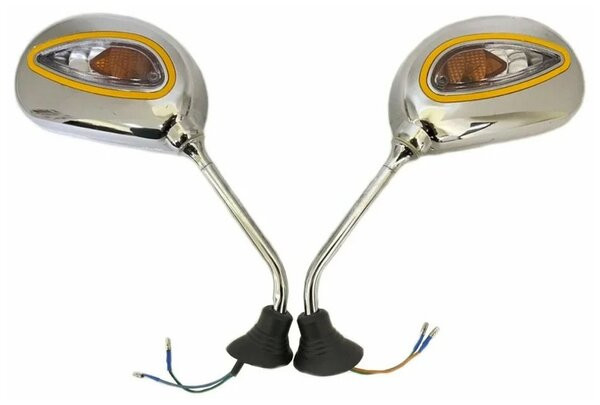 Зеркала d=10 хром "Каплевидные" объемные с поворотом