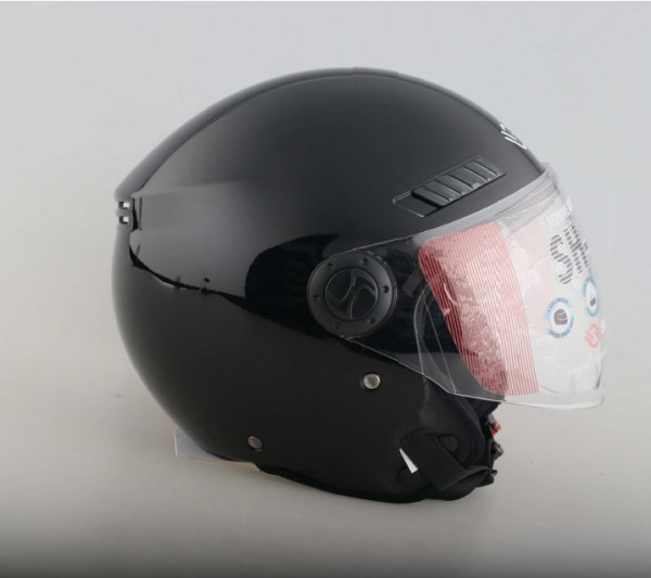 Шлем открытый SHIRO SH-62, SOLID, цвет BLACK, размер M