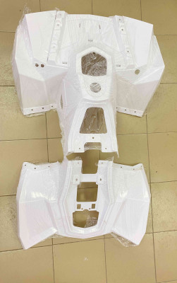 Пластик корпуса передний + задний ATV WELS EVO 125 / COMMANDER 125 (белый)