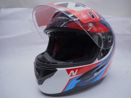 Шлем интеграл NITRO N2400 PIONEER (White/Red/Blue), размер M