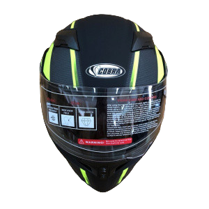 Шлем модуляр COBRA JK902, черно/зеленый, с очками, размер M