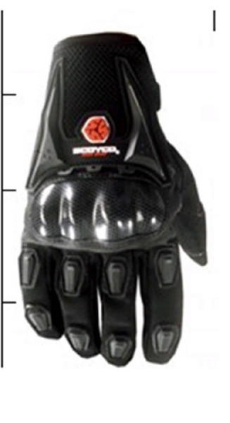 Перчатки SCOYCO МС-09, черные, размер L