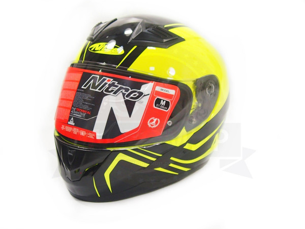 Шлем интеграл NITRO N2400 ROGUE (Yellow/Black), размер M