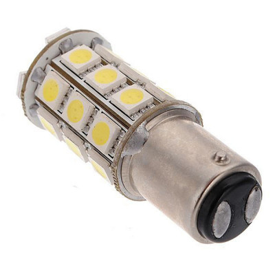 Лампа светодиодная (LED) 12V T25 (BAY15d) 4SMD P21/5W 1157 S25 2-конт с цоколь,.белая