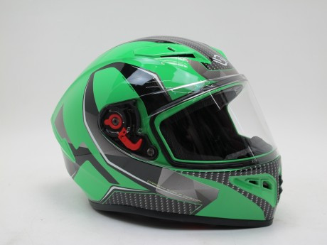 Шлем интеграл SHIRO SH-870 GO, цвет GREEN FLUOR, RED, YELLOW FLUOR размер M