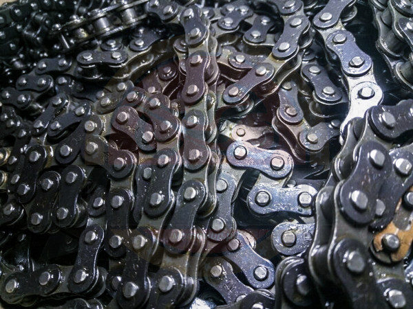 Цепь 128 звеньев шаг 415 веломотор