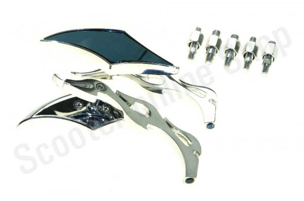 Зеркала d=10 ЭКСКЛЮЗИВ (ромбик) металл Хром