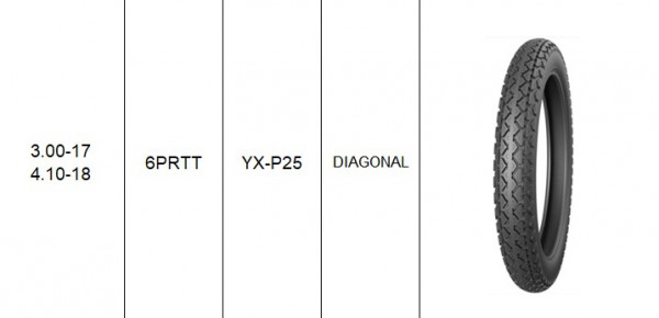 Покрышка 17" 3.00-17 Р25  (YUANXING)