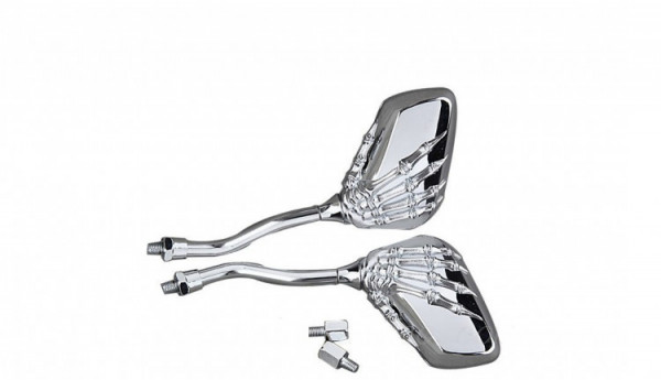 Зеркала d=10 ЭКСКЛЮЗИВ металл Хром (костлявая ручка)