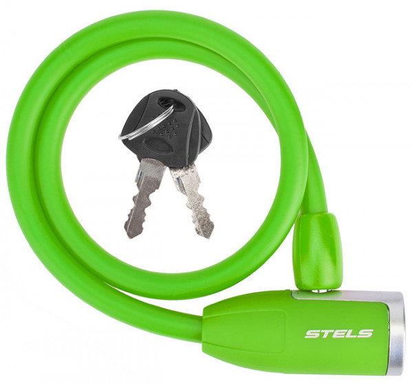 Трос противоугонный 10х650мм, c ключом со стальным тросом