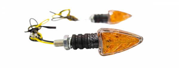 Поворотник мини светодиодный карбон пара