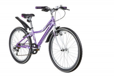 Велосипед 24" NOVATRACK ALICE (рама ст.10",12", 6 ск, TY21/RS35/SG-6SI, диск.тормоз) пурпурный