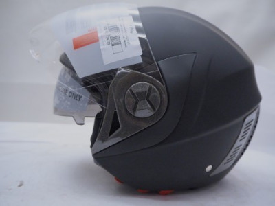 Шлем открытый "Safelead" LX-221 "колобки с доп. стеклом" мат. черный размер L