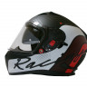 Шлем TVS Racing India Street D/V Dull Black Red L
