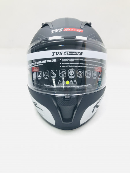 Шлем TVS Racing India Street D/V Dull Black Red L