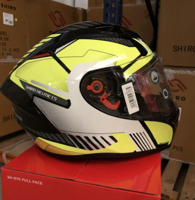 Шлем интеграл SHIRO SH-870 TYPHOON, цвет BLACK/F.YELLOW, размер XXL