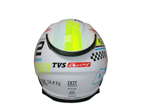 Шлем TVS Racing India Street D/V White Yellow M