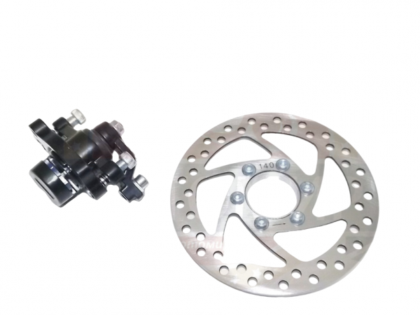 Тормоз дисковый для велосипеда (суппорт+диск 140 мм)