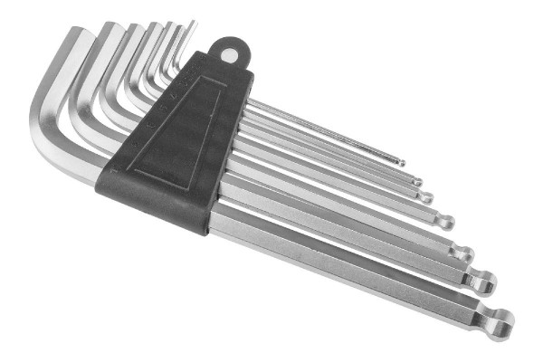 Набор шестигранников на клипсе 7 шт., (2,5/3/4/5/6/8/10мм) KL-9704A Kenli