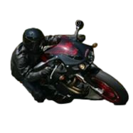 Наклейка на ноутбук/планшет/монитор с эффектом 3D (12', 14' мотоциклист в черном совершает маневр)