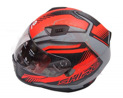 Шлем интеграл SHIRO SH-881sv, MOTEGI 2, цвет MATT BLACK ORANGE, размер XL