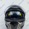 Шлем интеграл YM-828 "YAMAPA", черный, черно-красный, размер М внутренние солнцезащ. ОЧКИ